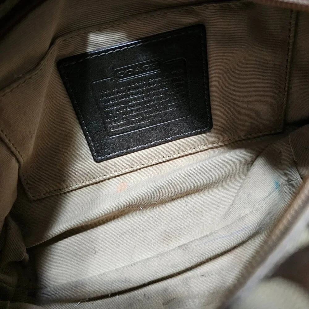 2007 Vintage y2k Coach Demi Shoulder Bag with metallic snakeskin Purse - Picture 10 of 11